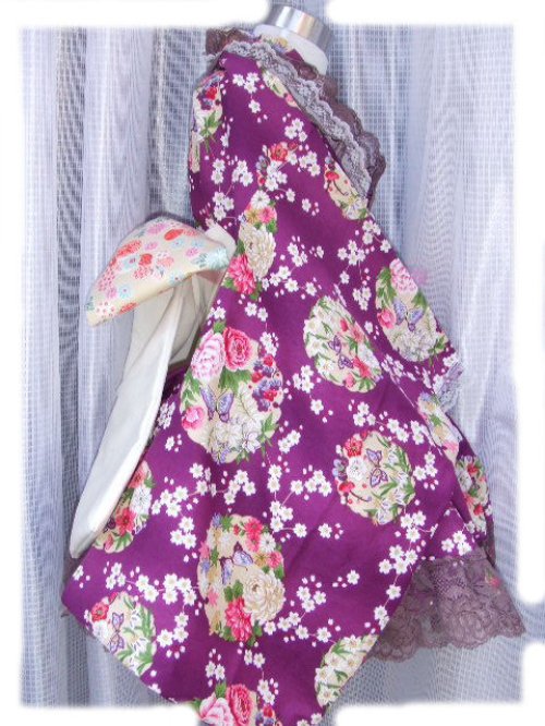 他の写真1: ゴスロリ着物ドレス（浴衣）開花紫柄