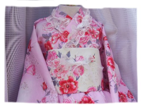 他の写真3: ゴスロリ着物ドレス・浴衣★ピンク薔薇バラ