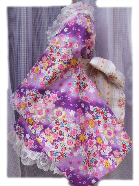 画像: ★ゴスロリ着物ドレス（浴衣）★和風花柄紫